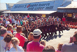 Local dancers from Holland, Toledo and area cities perform at the Apple Butter Fall Harvest Festival at MacQueen Apple Orchard, Cider Mill, Farm Market, and Pick Your Own Apples, Holland, Ohio, west of Toledo